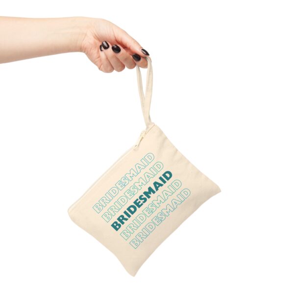 Bridesmaid teal color, Accessory Zipper Pouch - Image 5