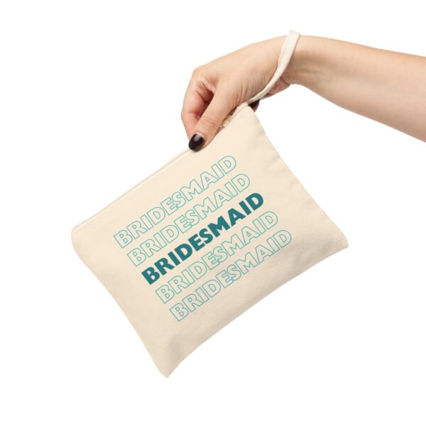 Bridesmaid teal color, Accessory Zipper Pouch - Image 6