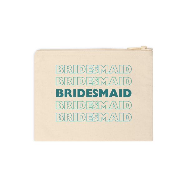 Bridesmaid teal color, Accessory Zipper Pouch - Image 3