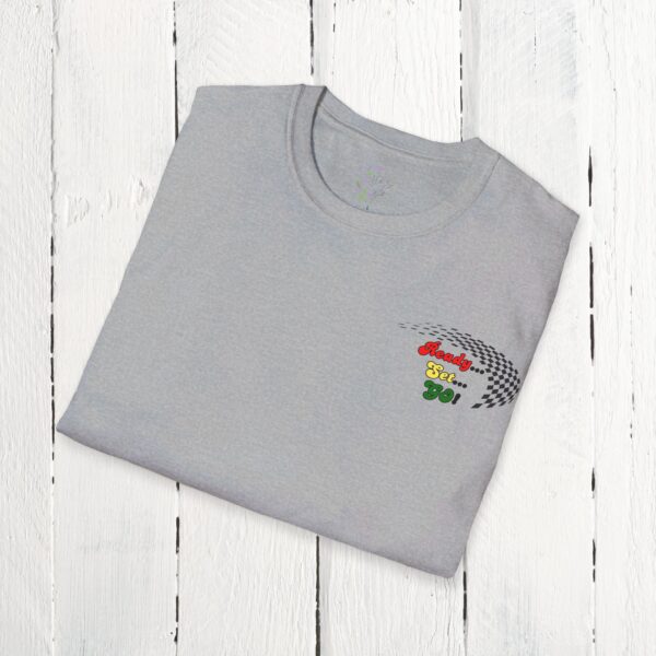 Pit crew Auntie / front & back tee / Unisex Softstyle T-Shirt - Image 29