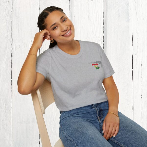Pit crew Auntie / front & back tee / Unisex Softstyle T-Shirt - Image 34