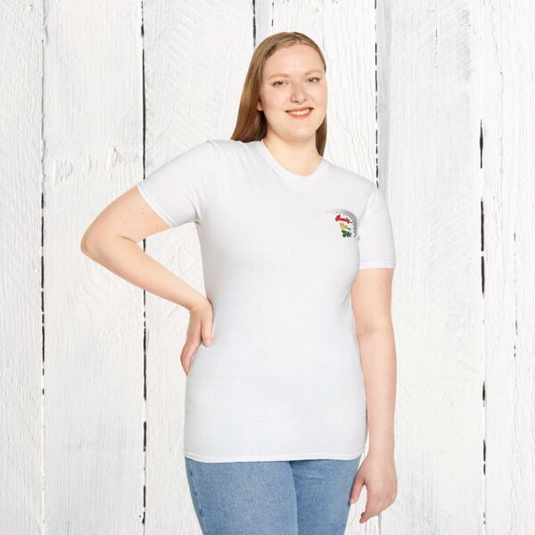 Pit crew Auntie / front & back tee / Unisex Softstyle T-Shirt - Image 6