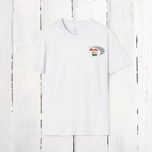 Pit crew Auntie / front & back tee / Unisex Softstyle T-Shirt - Image 2