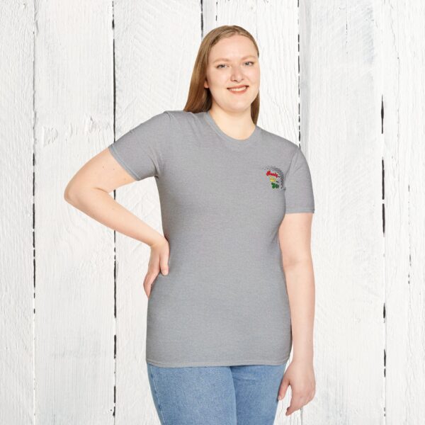 Pit crew Auntie / front & back tee / Unisex Softstyle T-Shirt - Image 30