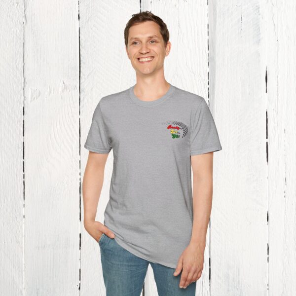 Pit crew Auntie / front & back tee / Unisex Softstyle T-Shirt - Image 31
