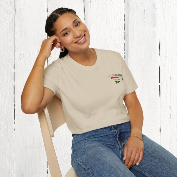 Pit crew Auntie / front & back tee / Unisex Softstyle T-Shirt - Image 22