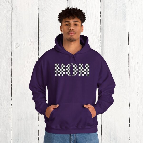 Mom checkered / hoodie / Unisex Heavy Blend™ Hooded Sweatshirt - Image 7