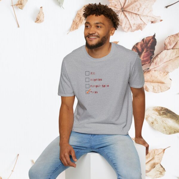 Fall checklist,  tacos / Unisex Softstyle T-Shirt - Image 6