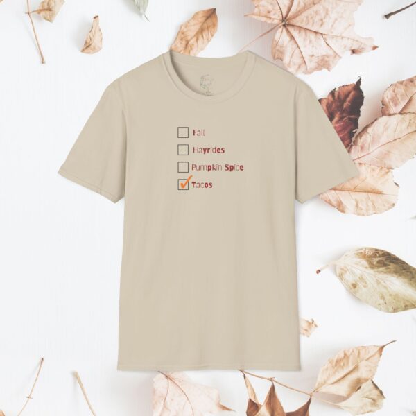 Fall checklist,  tacos / Unisex Softstyle T-Shirt - Image 14