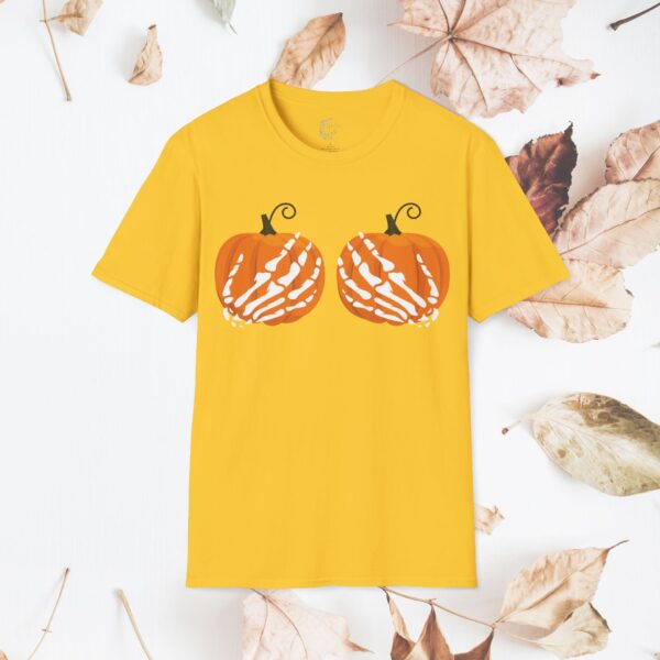 Pumpkin, skeleton hands / Unisex Softstyle T-Shirt - Image 11