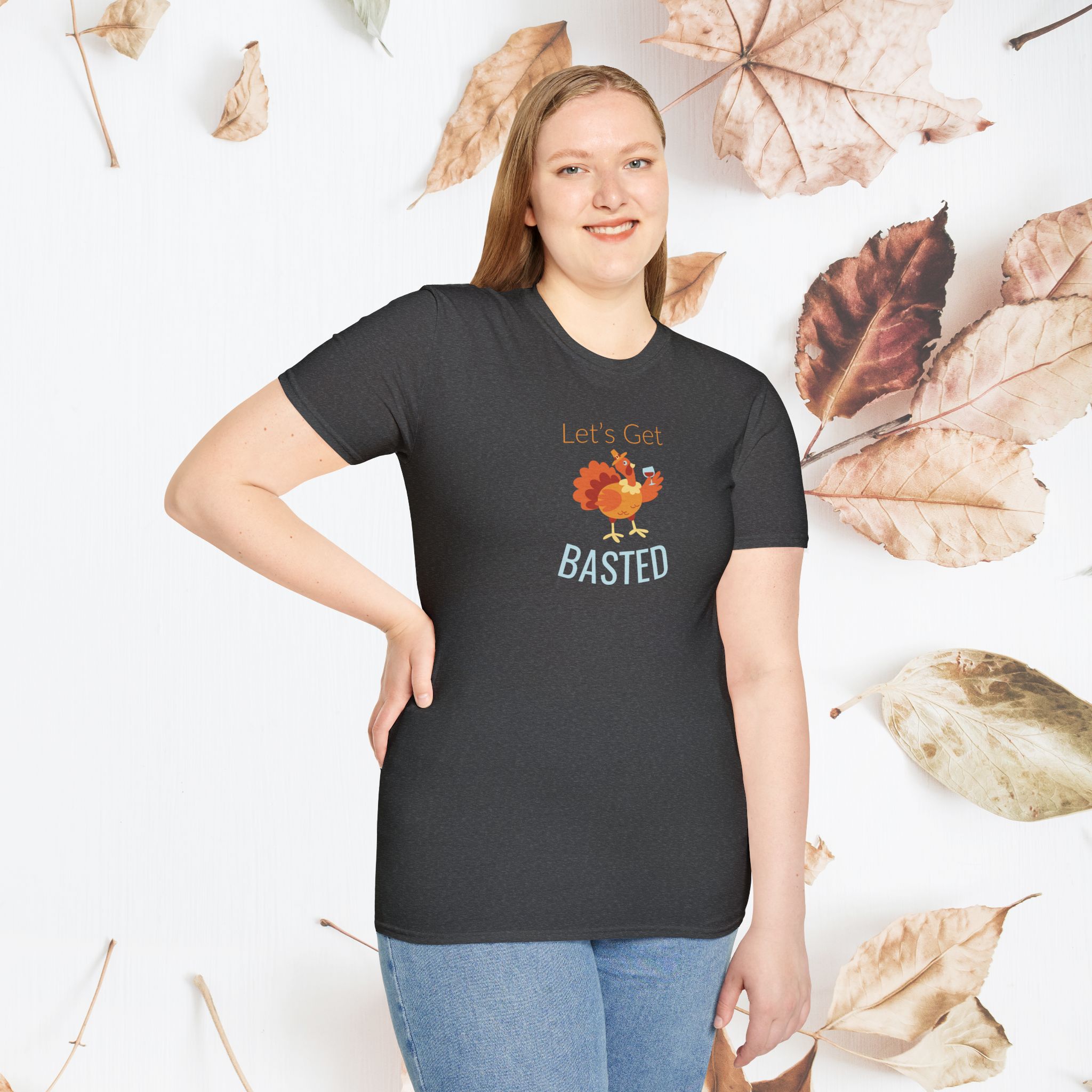 Let's Get Basted, Unisex Thanksgiving T-Shirt - Image 15