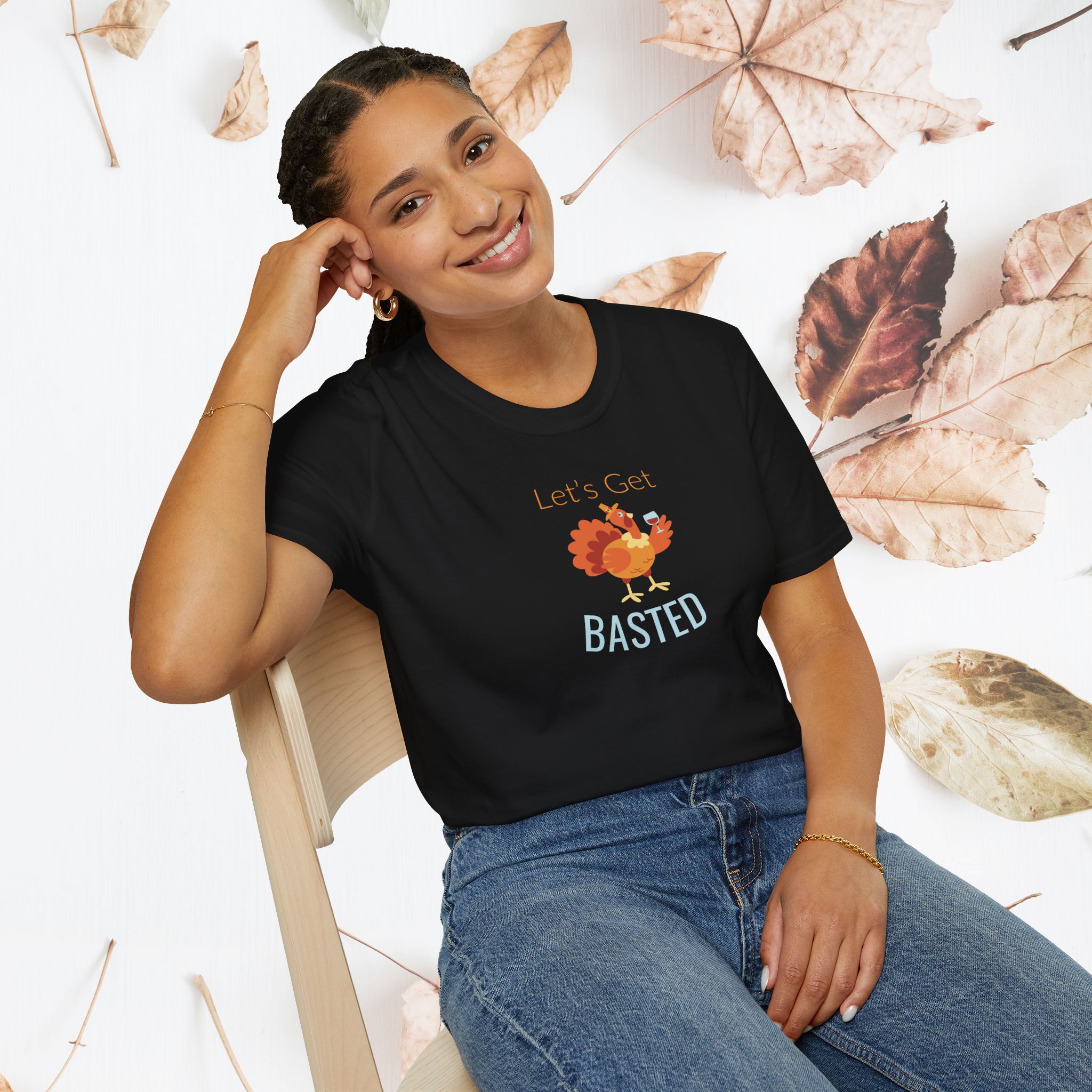 Let's Get Basted, Unisex Thanksgiving T-Shirt - Image 10