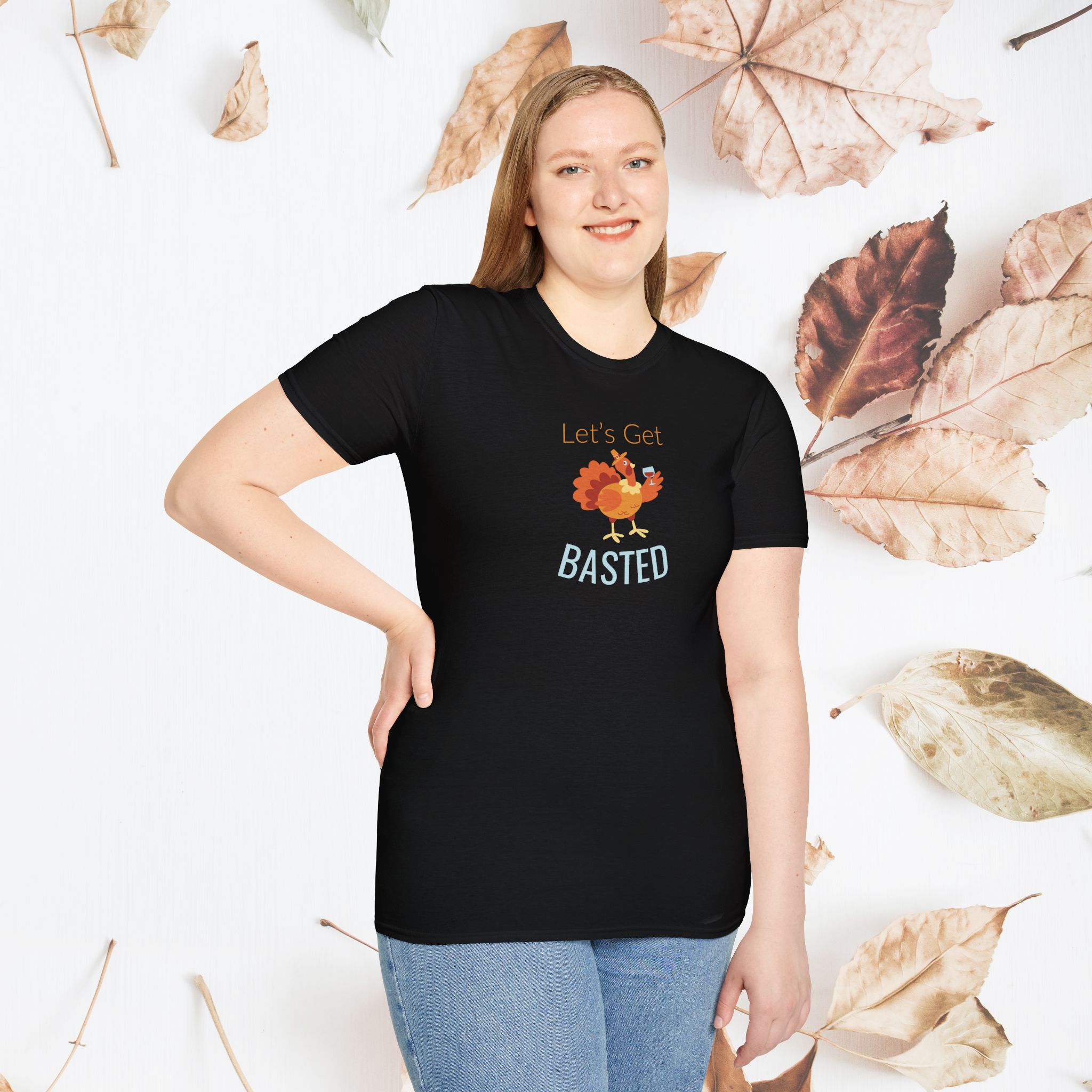 Let's Get Basted, Unisex Thanksgiving T-Shirt - Image 9