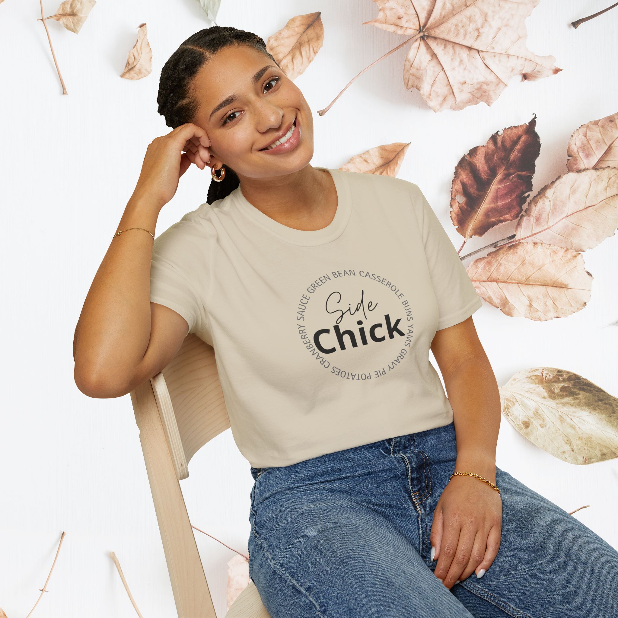 Side Chick, Thanksgiving, Unisex T-Shirt - Image 17