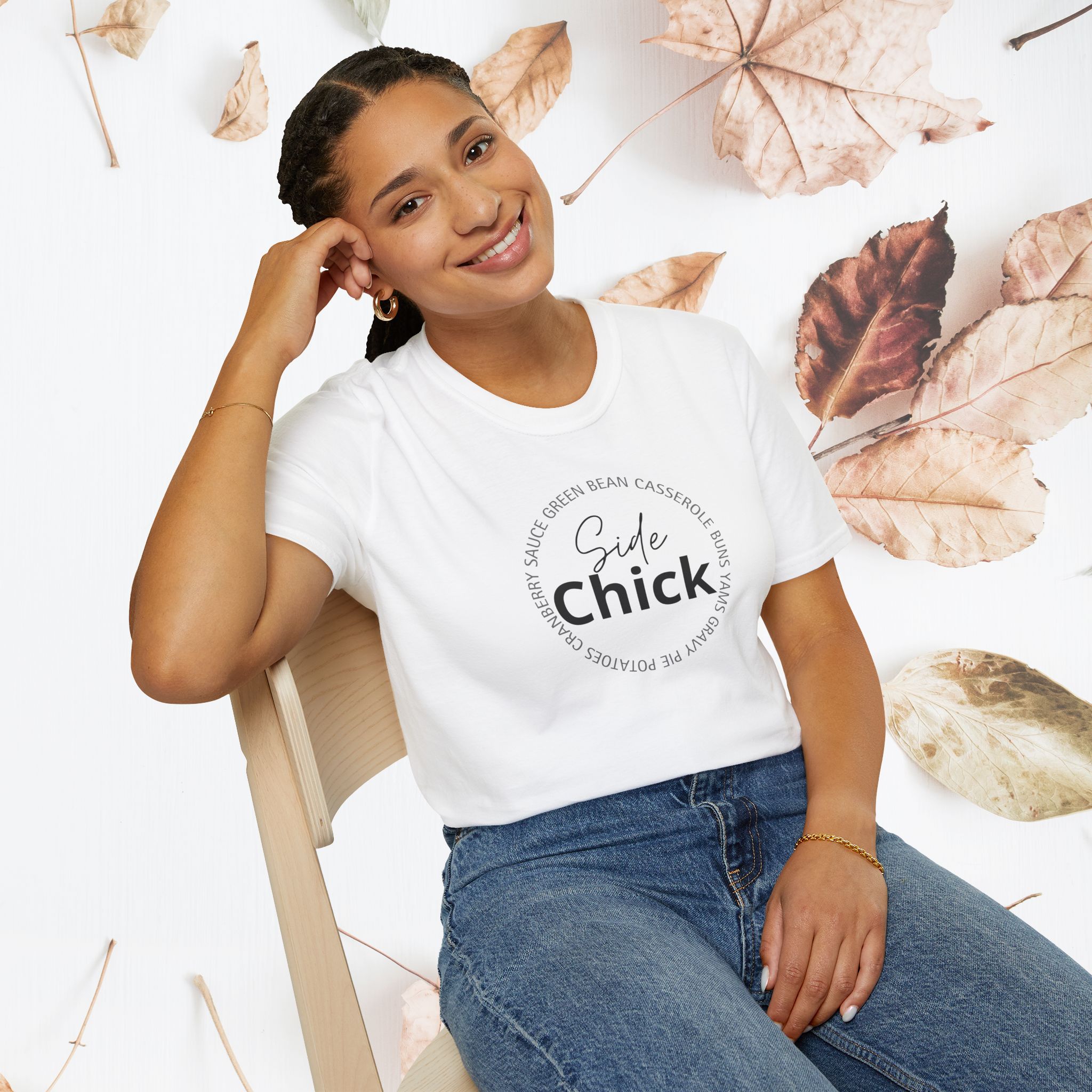 Side Chick, Thanksgiving, Unisex T-Shirt - Image 11