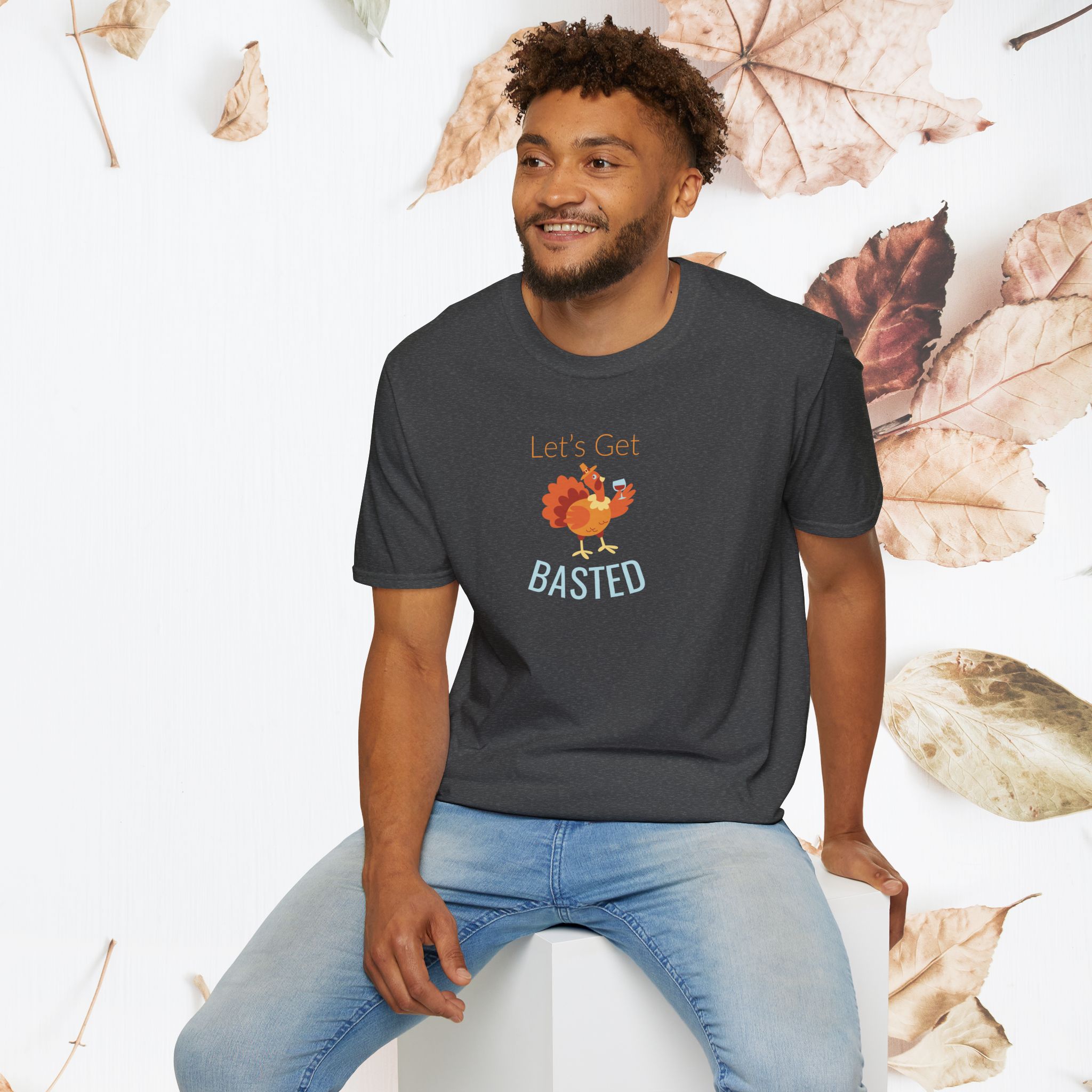 Let's Get Basted, Unisex Thanksgiving T-Shirt - Image 18