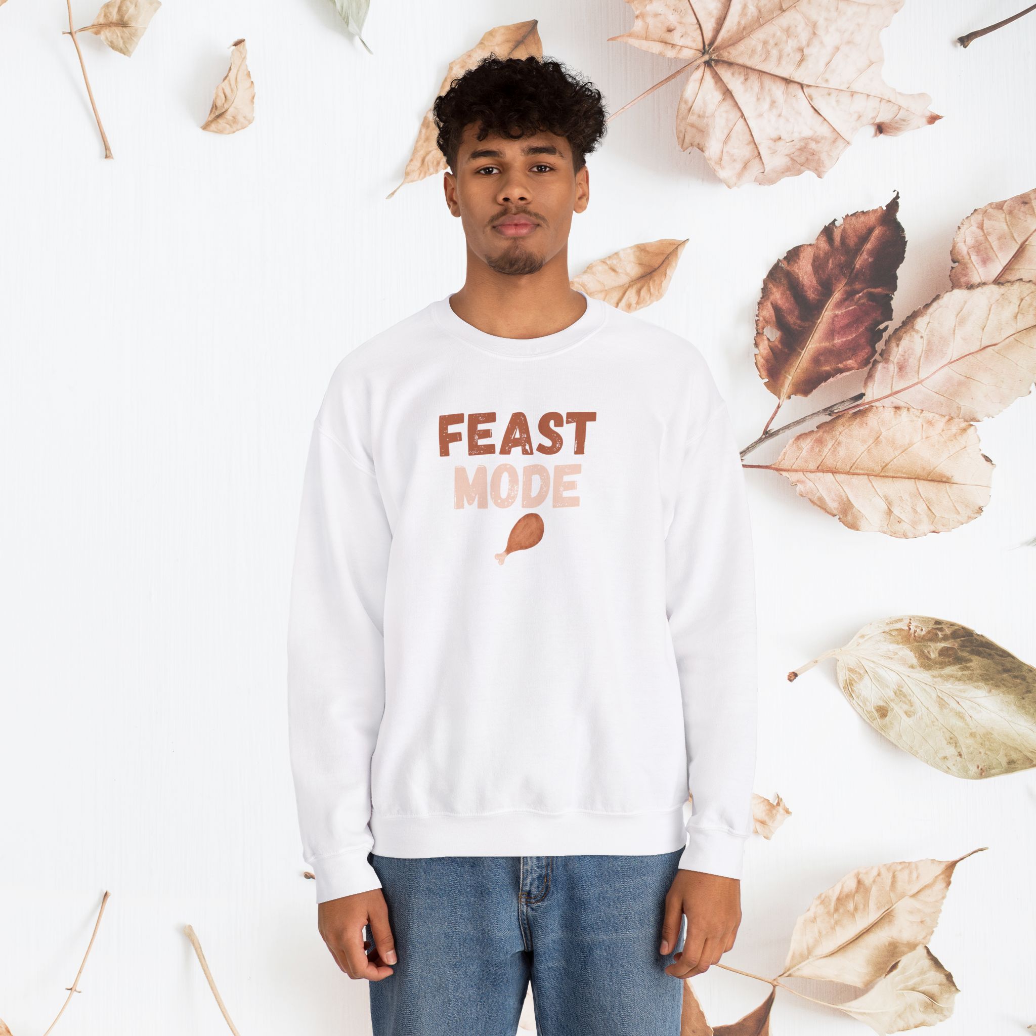 Feast Mode, Unisex, Crewneck Sweatshirt, Thanksgiving - Image 10