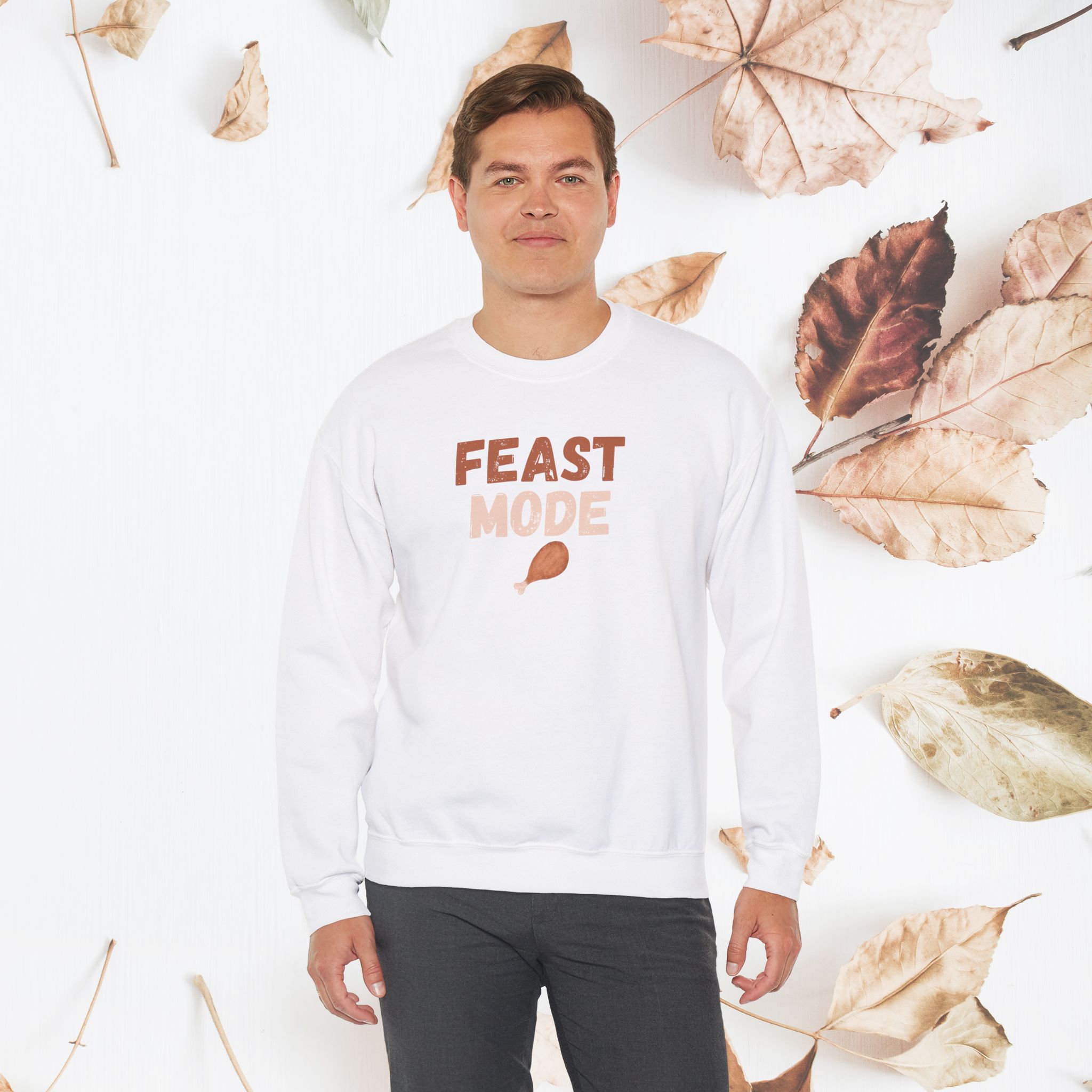 Feast Mode, Unisex, Crewneck Sweatshirt, Thanksgiving - Image 12