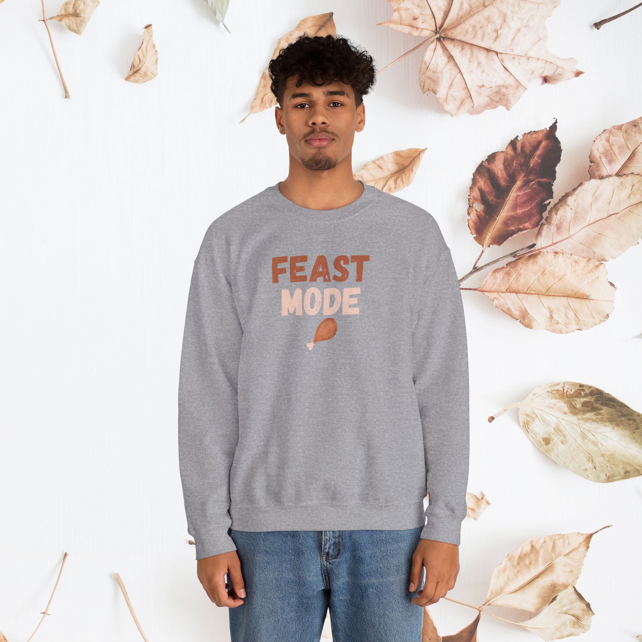 Feast Mode, Unisex, Crewneck Sweatshirt, Thanksgiving - Image 4