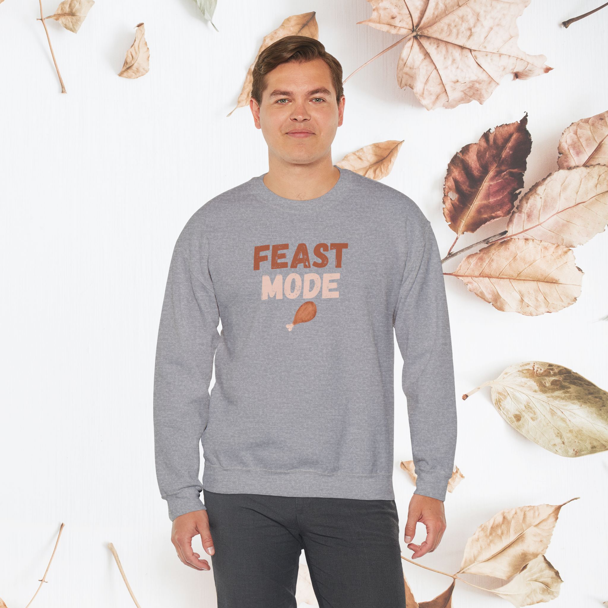 Feast Mode, Unisex, Crewneck Sweatshirt, Thanksgiving - Image 6