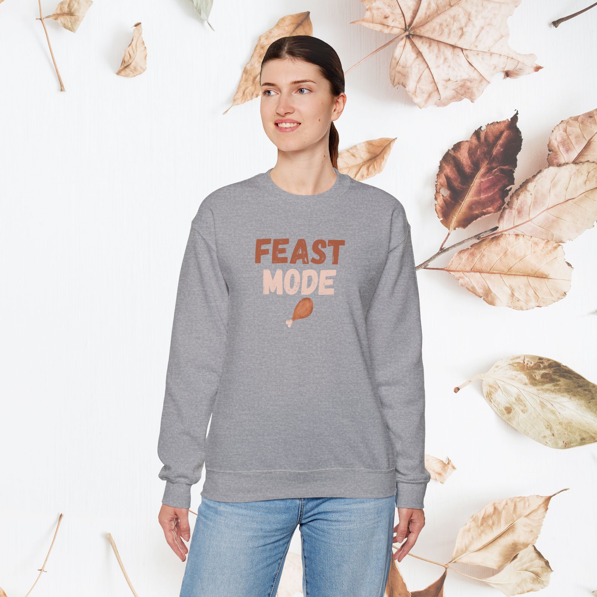 Feast Mode, Unisex, Crewneck Sweatshirt, Thanksgiving - Image 5
