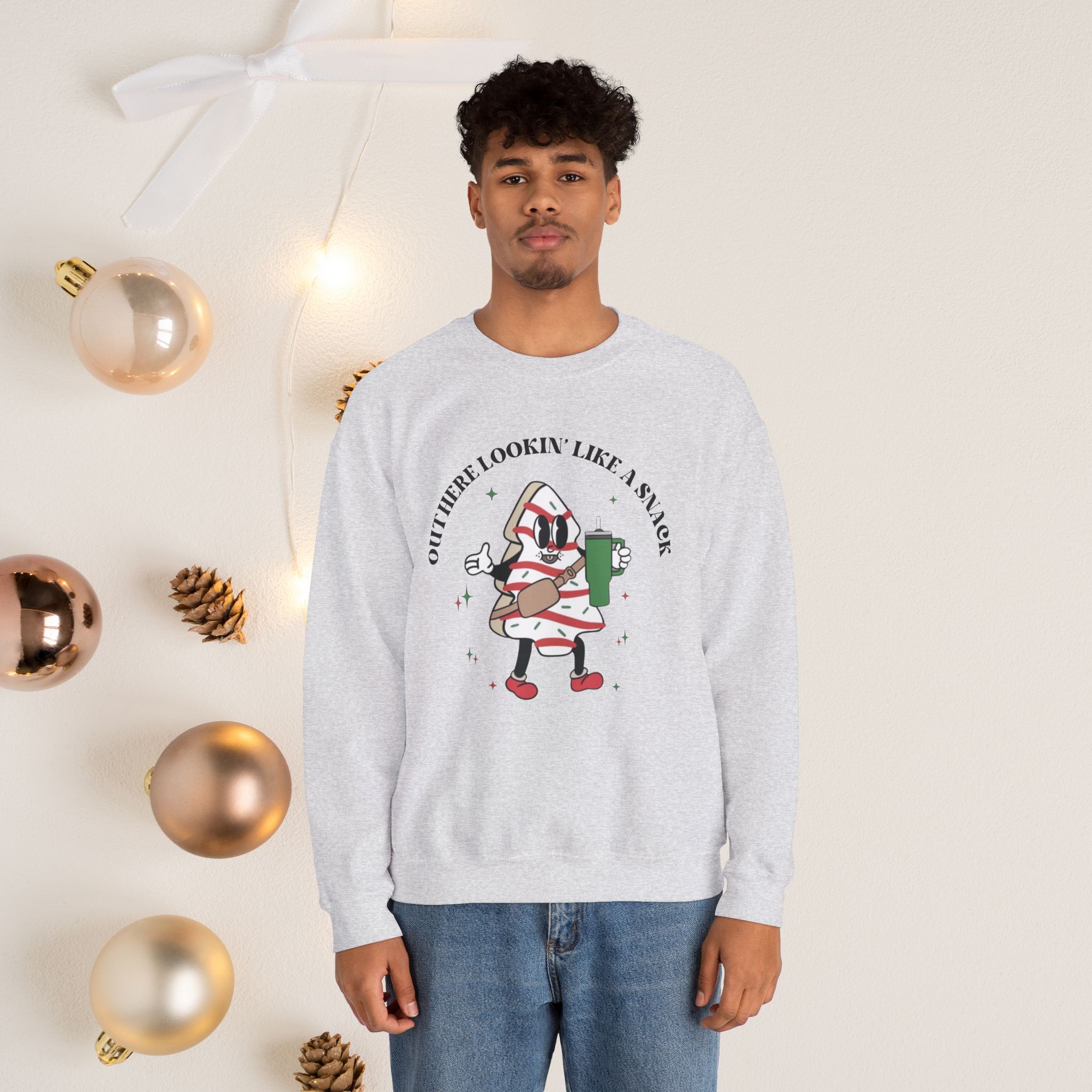 Out here lookin' like a snack, Unisex Crewneck Sweatshirt - Image 3