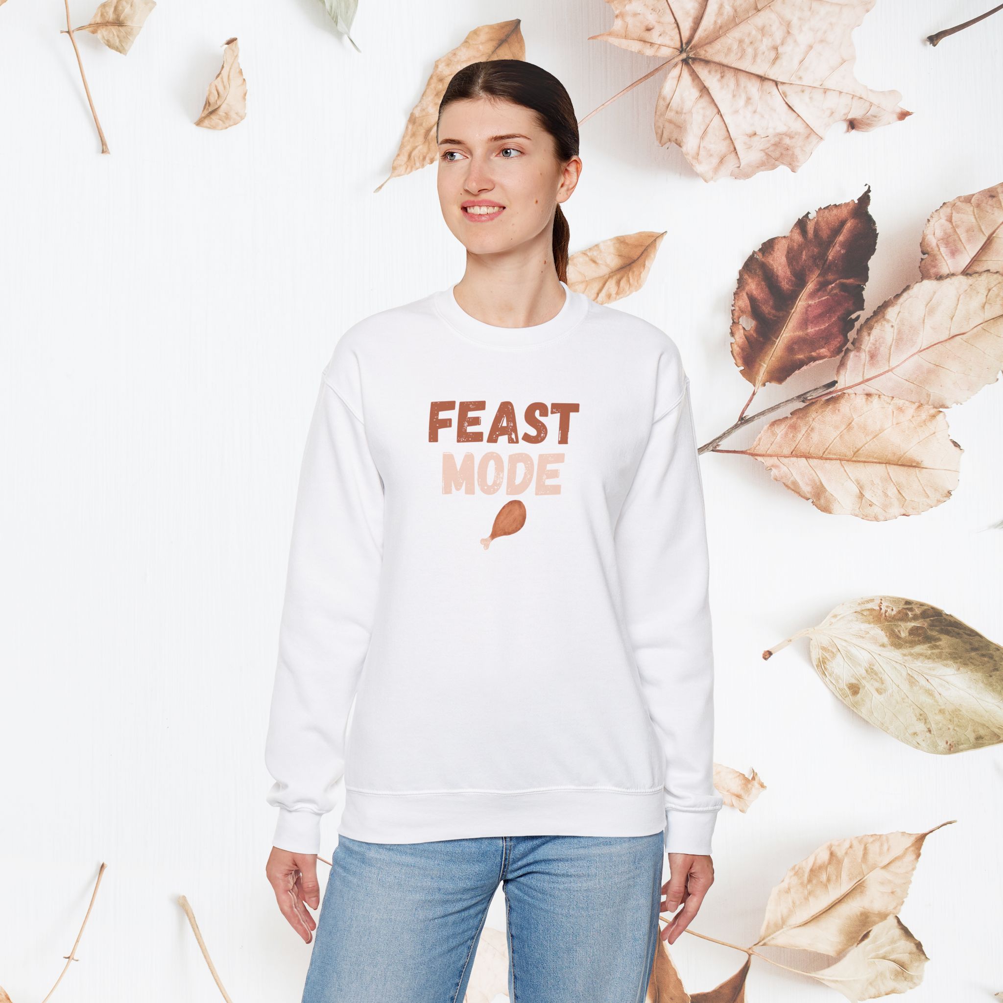 Feast Mode, Unisex, Crewneck Sweatshirt, Thanksgiving - Image 11