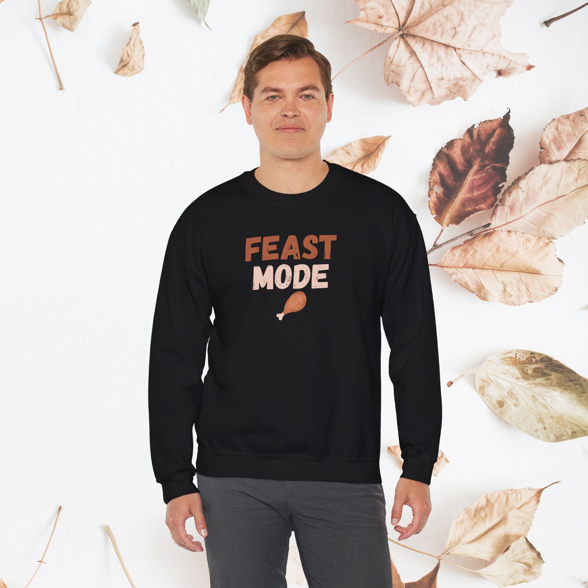Feast Mode, Unisex, Crewneck Sweatshirt, Thanksgiving - Image 18