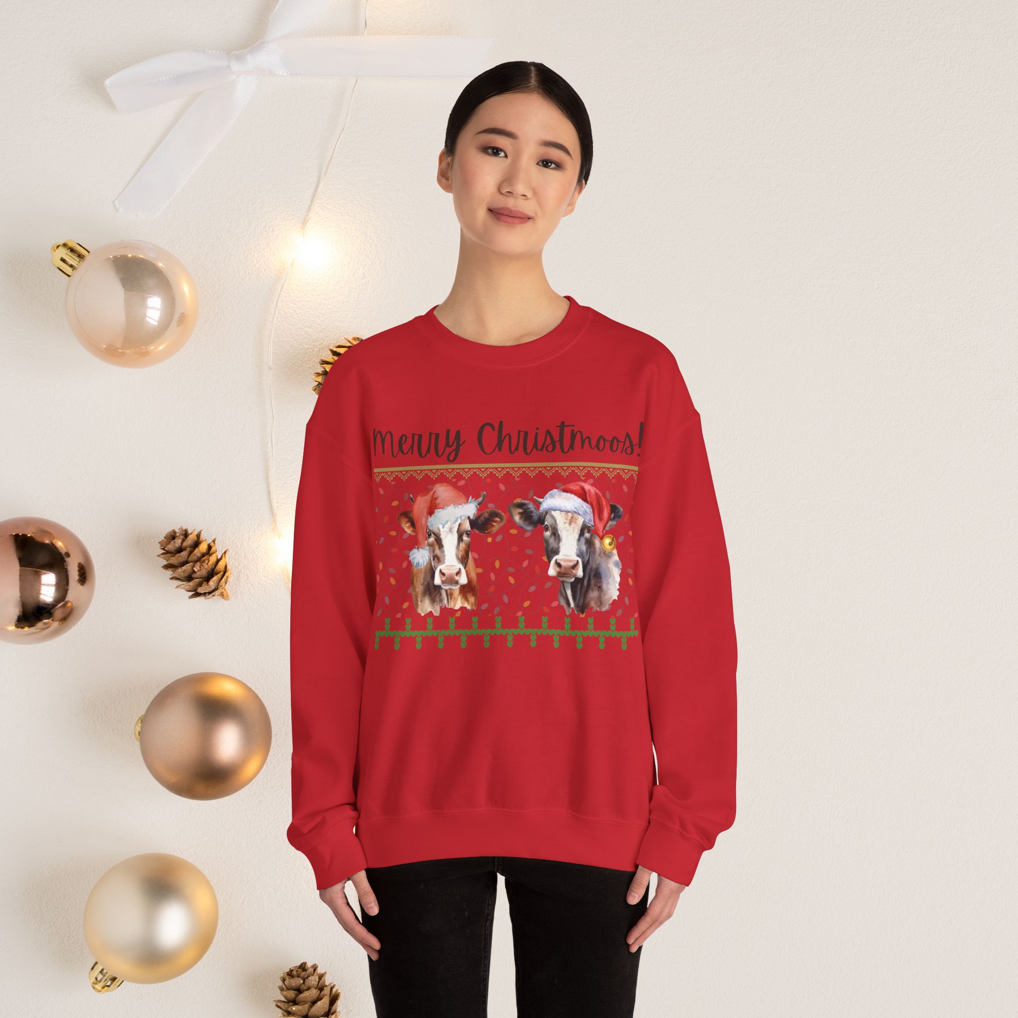 Merry Christmoos, crewneck sweatshirt - Image 3