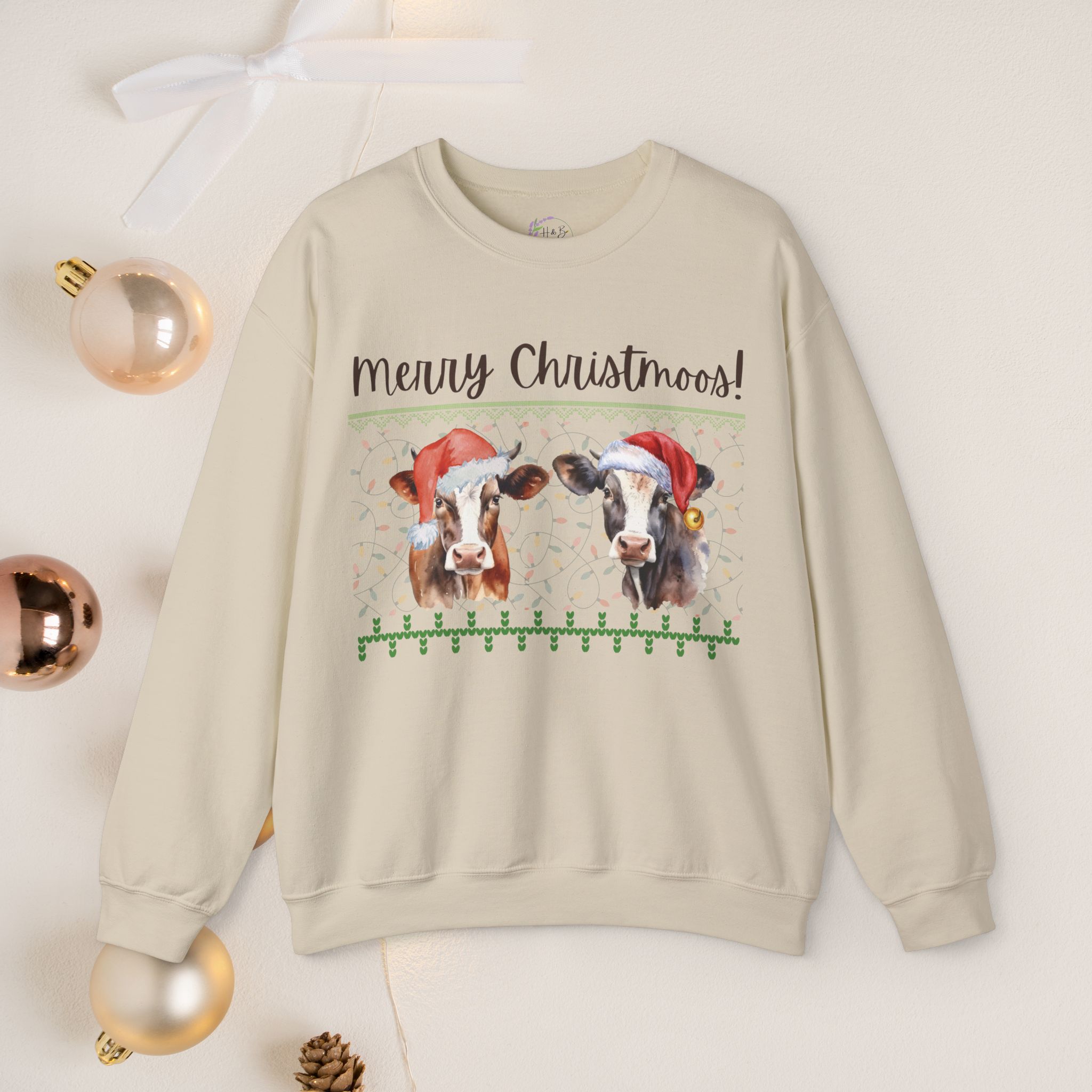 Merry Christmoos, crewneck sweatshirt - Image 4