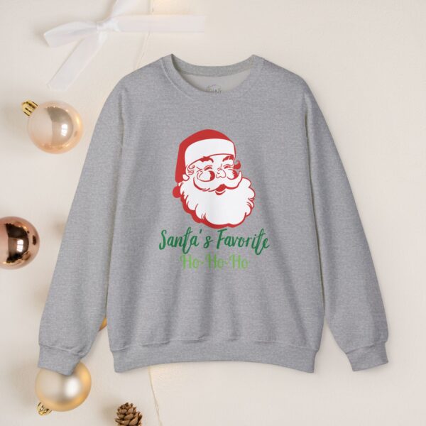 Santa's favorite ho ho ho, Crewneck Sweatshirt - Image 4