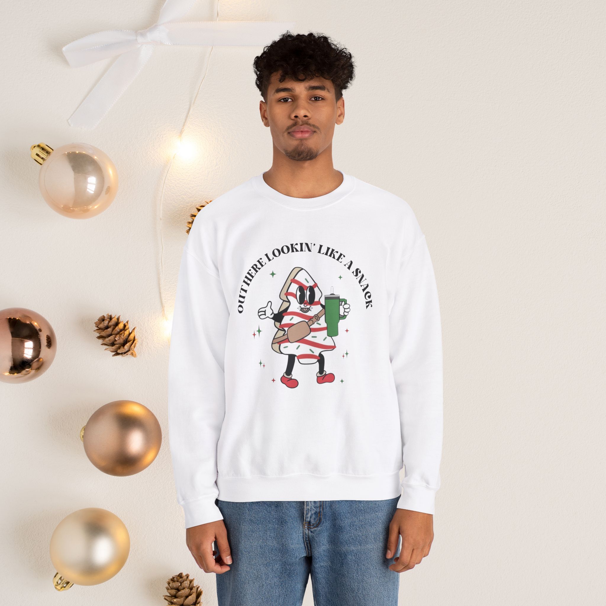 Out here lookin' like a snack, Unisex Crewneck Sweatshirt - Image 13