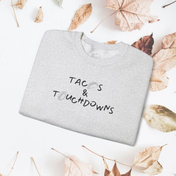 Tacos & touchdown / Unisex Crewneck Sweatshirt - Image 3