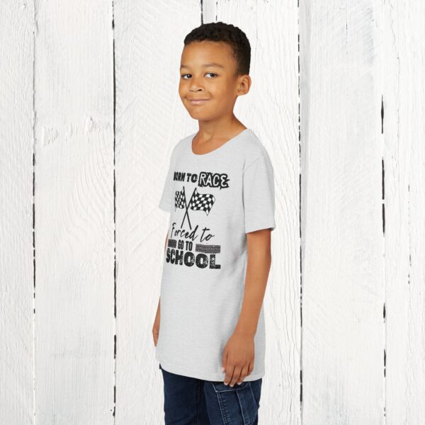 Born to race, forced to go to school | Youth Short Sleeve Tee - Image 7