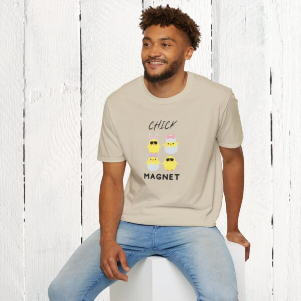 Chick magnet | Adult Unisex Softstyle T-Shirt - Image 3