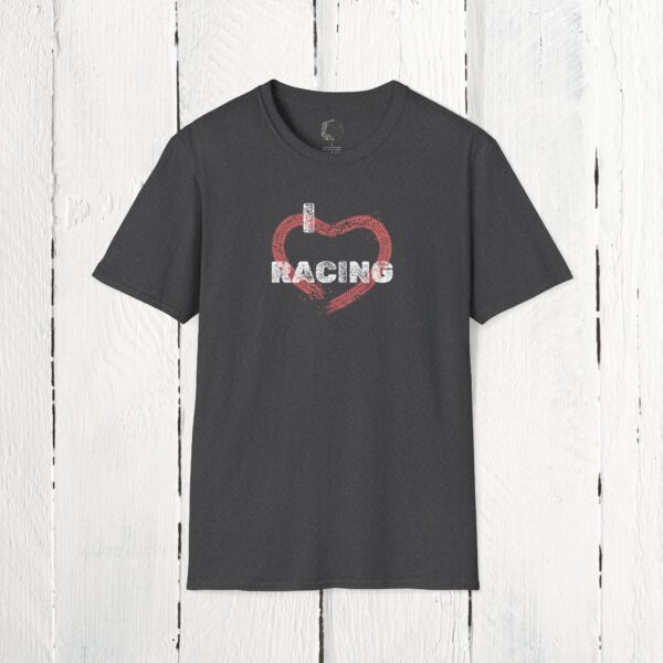 I love racing | Adult Unisex Softstyle T-Shirt - Image 19