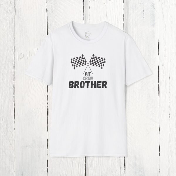 Pit crew brother | Adult Unisex Softstyle T-Shirt - Image 5