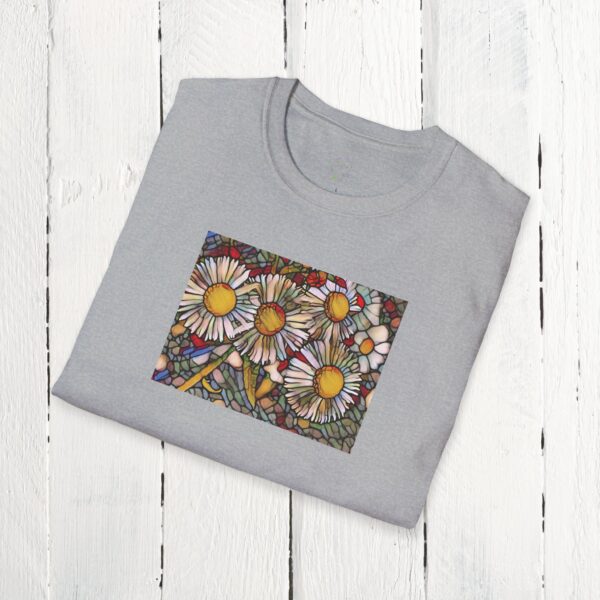 Stained glass floral | Unisex Softstyle T-Shirt - Image 23