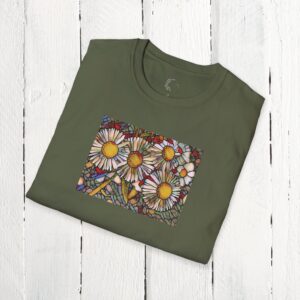 Stained glass floral | Unisex Softstyle T-Shirt
