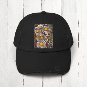 Stained Glass floral | Unisex Distressed Cap