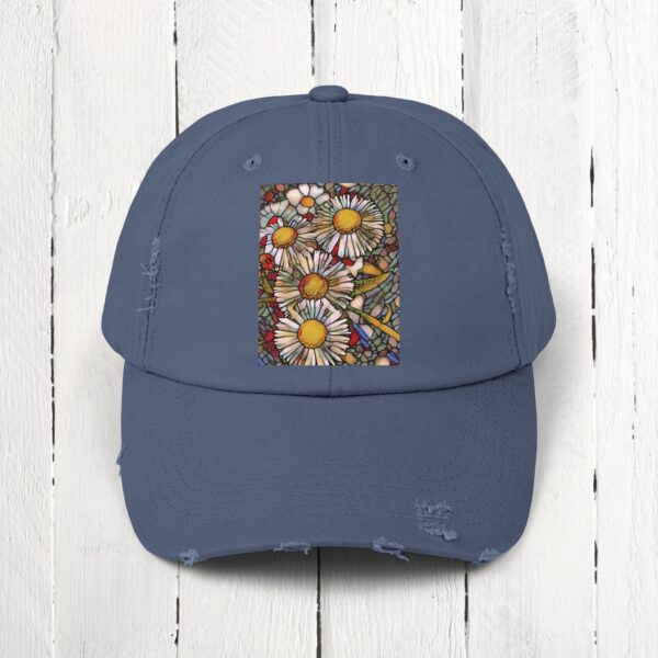 Stained Glass floral | Unisex Distressed Cap - Image 29