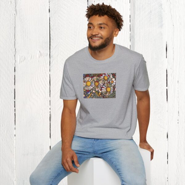 Stained glass floral | Unisex Softstyle T-Shirt - Image 27