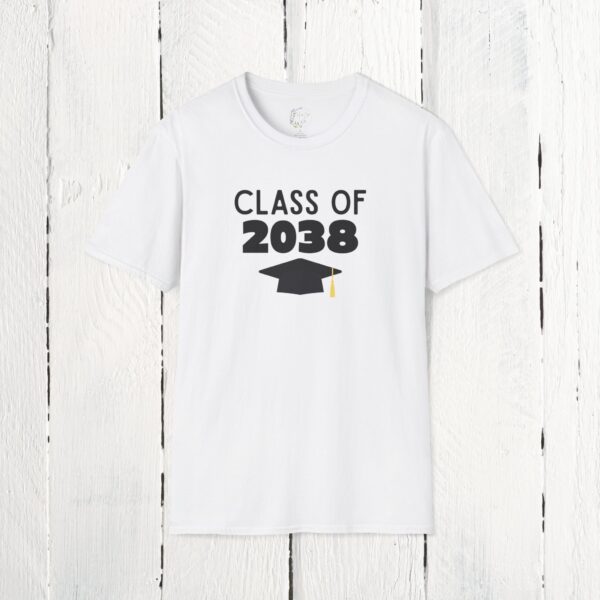 Style 1-Grow with me tee | Class of 2038 | Unisex Softstyle T-Shirt - Image 3