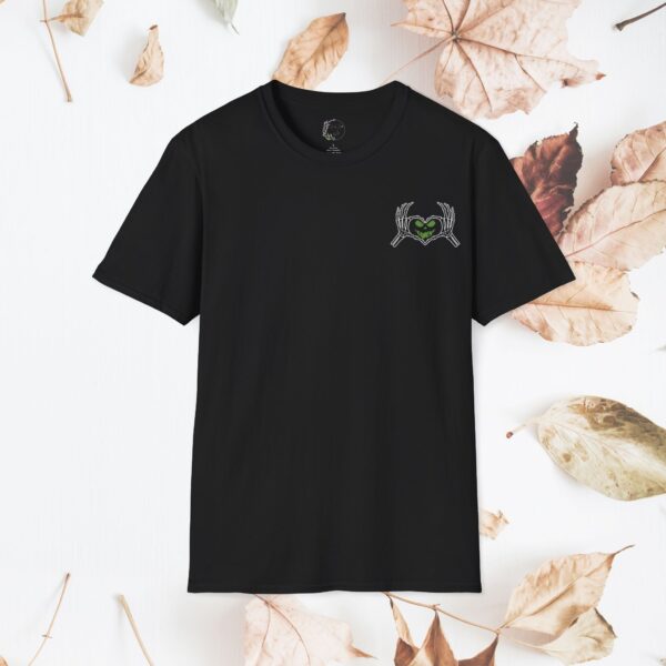Skeleton heart hands | Unisex Softstyle T-Shirt - Image 2