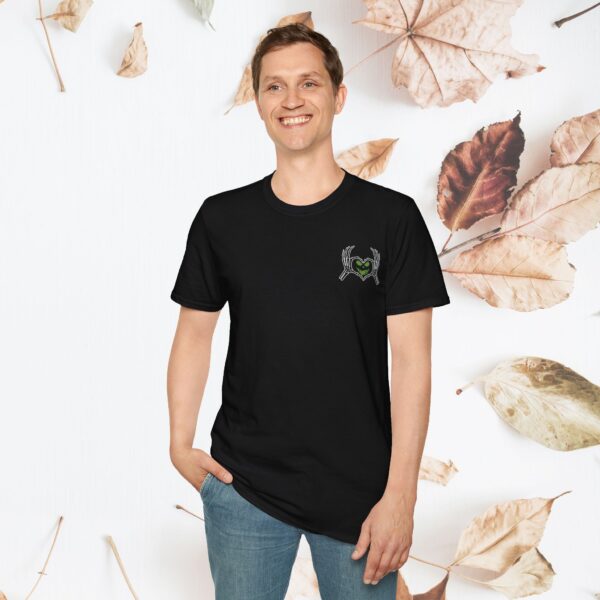 Skeleton heart hands | Unisex Softstyle T-Shirt - Image 5