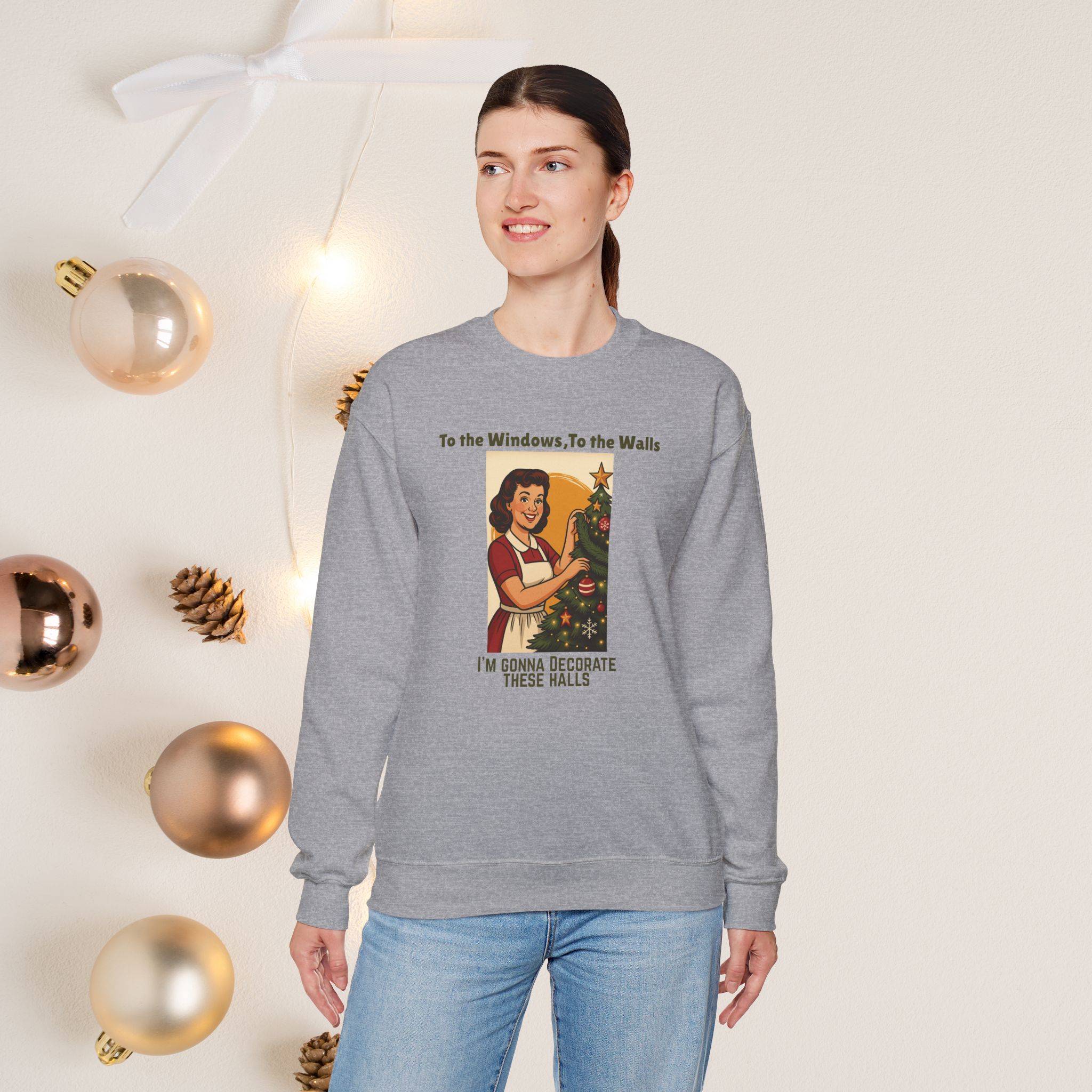 To the windows, to the walls | Unisex | Heavy Blend™ Crewneck Sweatshirt - Image 12