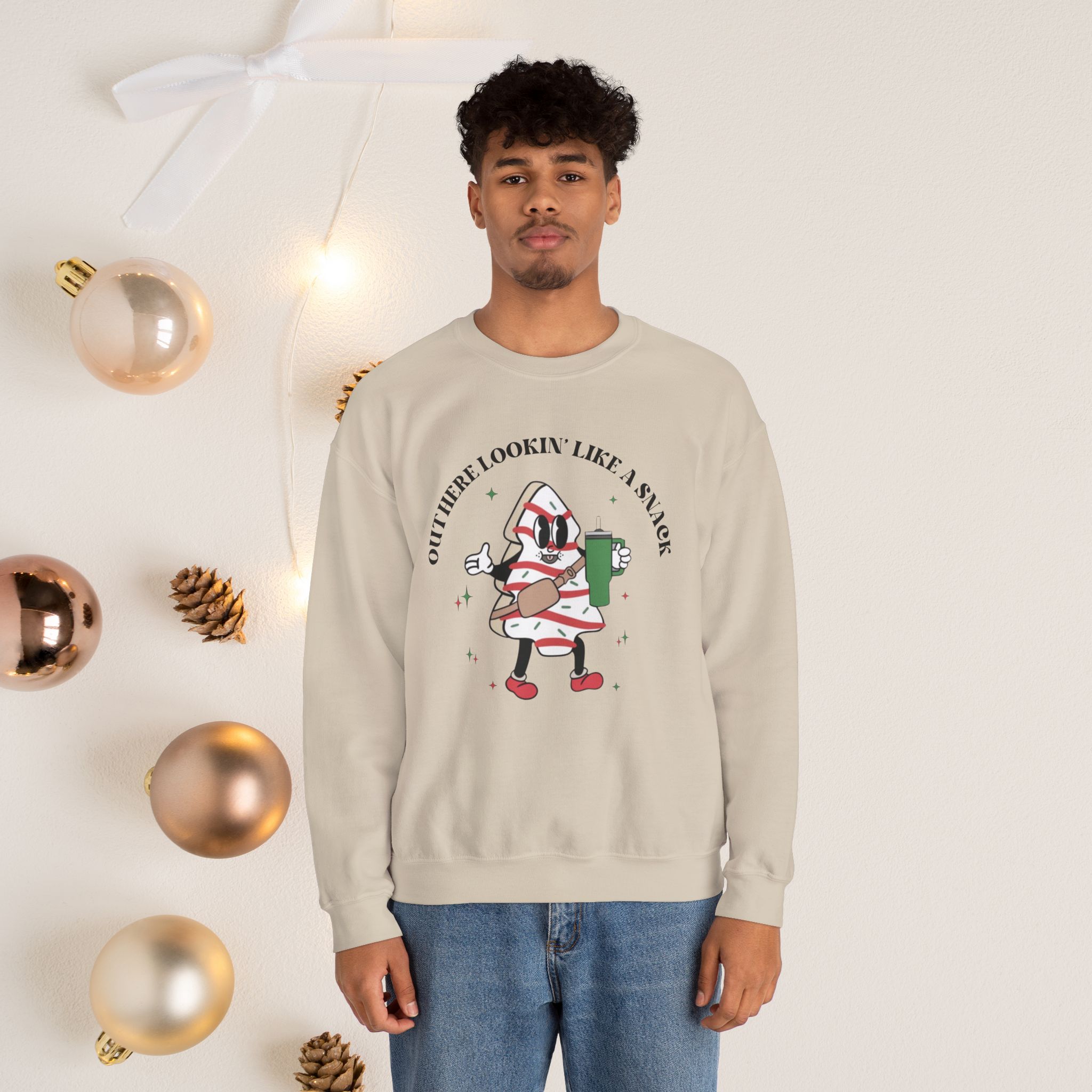 Out here lookin' like a snack, | Unisex Crewneck Sweatshirt - Image 8