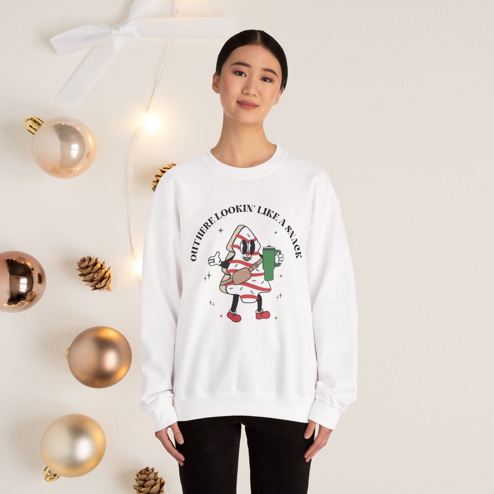 Out here lookin' like a snack, | Unisex Crewneck Sweatshirt - Image 12