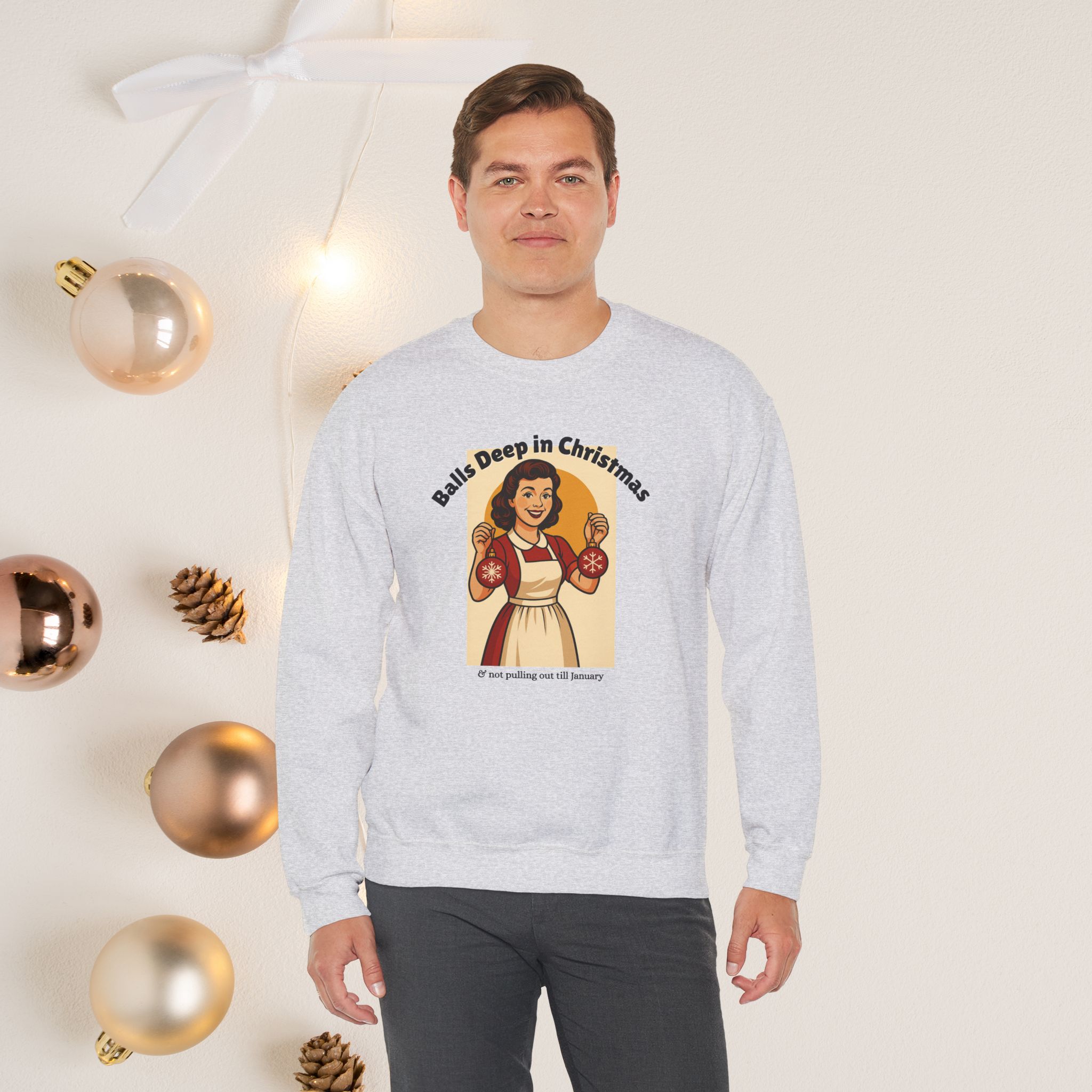 Balls deep | Unisex | Heavy Blend™ Crewneck Sweatshirt - Image 4