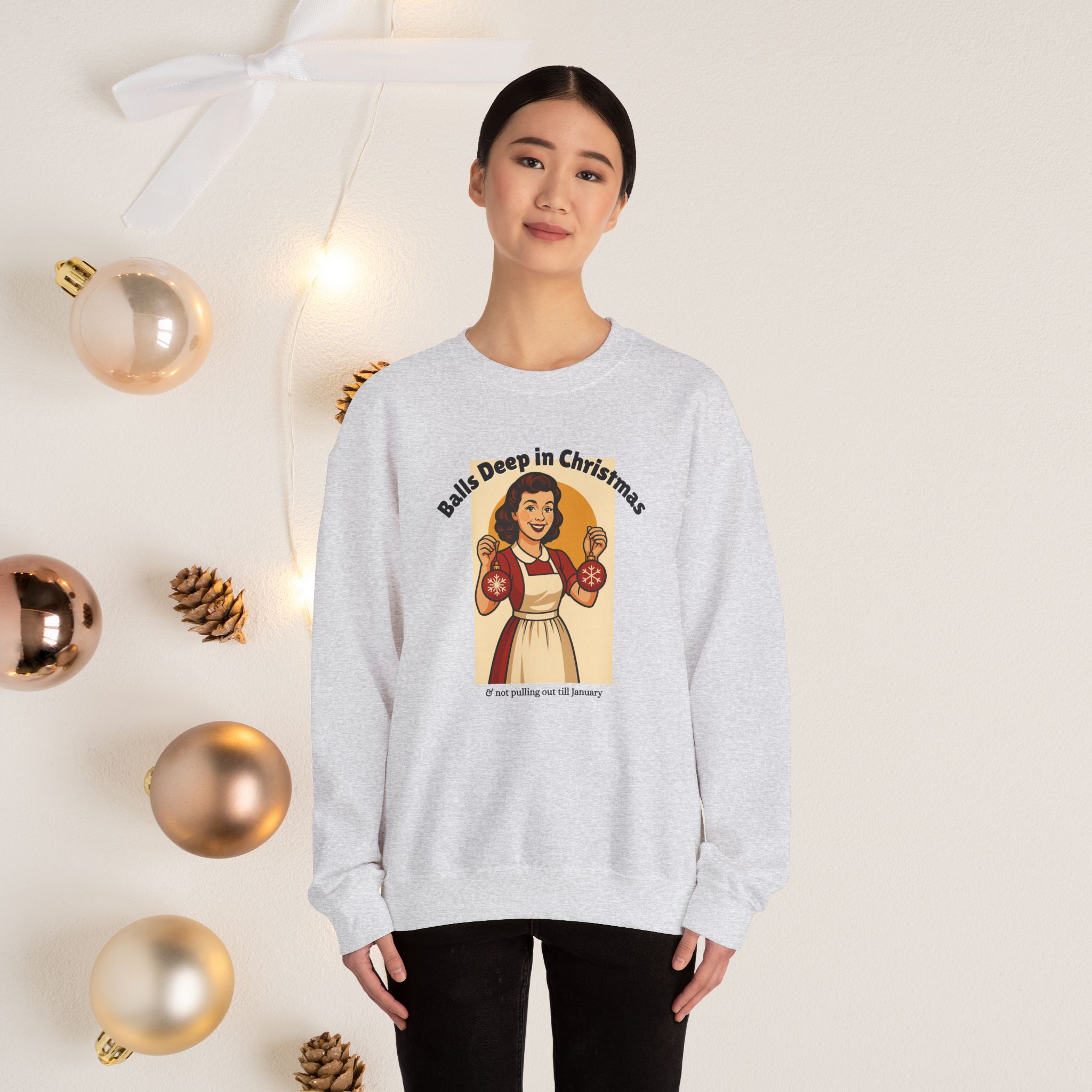 Balls deep | Unisex | Heavy Blend™ Crewneck Sweatshirt - Image 2